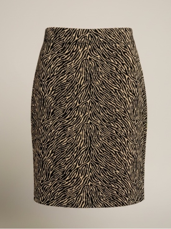 St. John Collection Dresses & Skirts - St. John Collection Black and Cream Zebra-Style Pencil Skirt